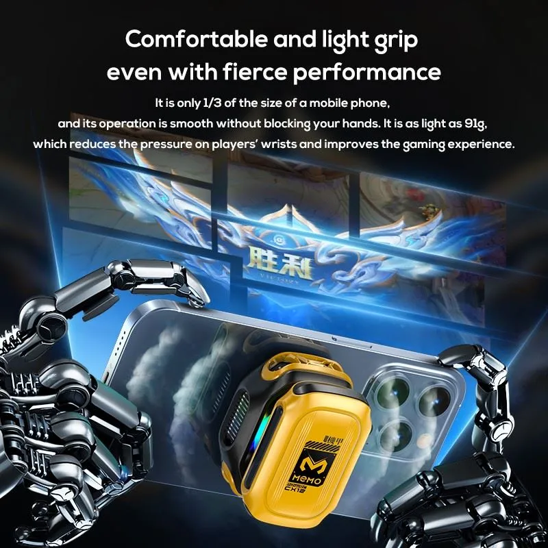 MEMO CX12 New Design Gaming Refrigeration Mobile Cooling Fan Phone Cooler With Detachable Battery